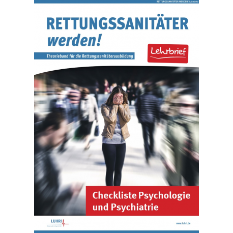 RETTUNGSSANITÄTER werden! - Lehrbrief | Psychologie und Psychiatrie
